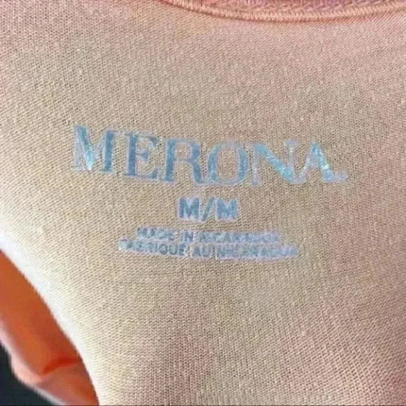 Merona Womens Top Orange Size Medium V Neck - Picture 9 of 9